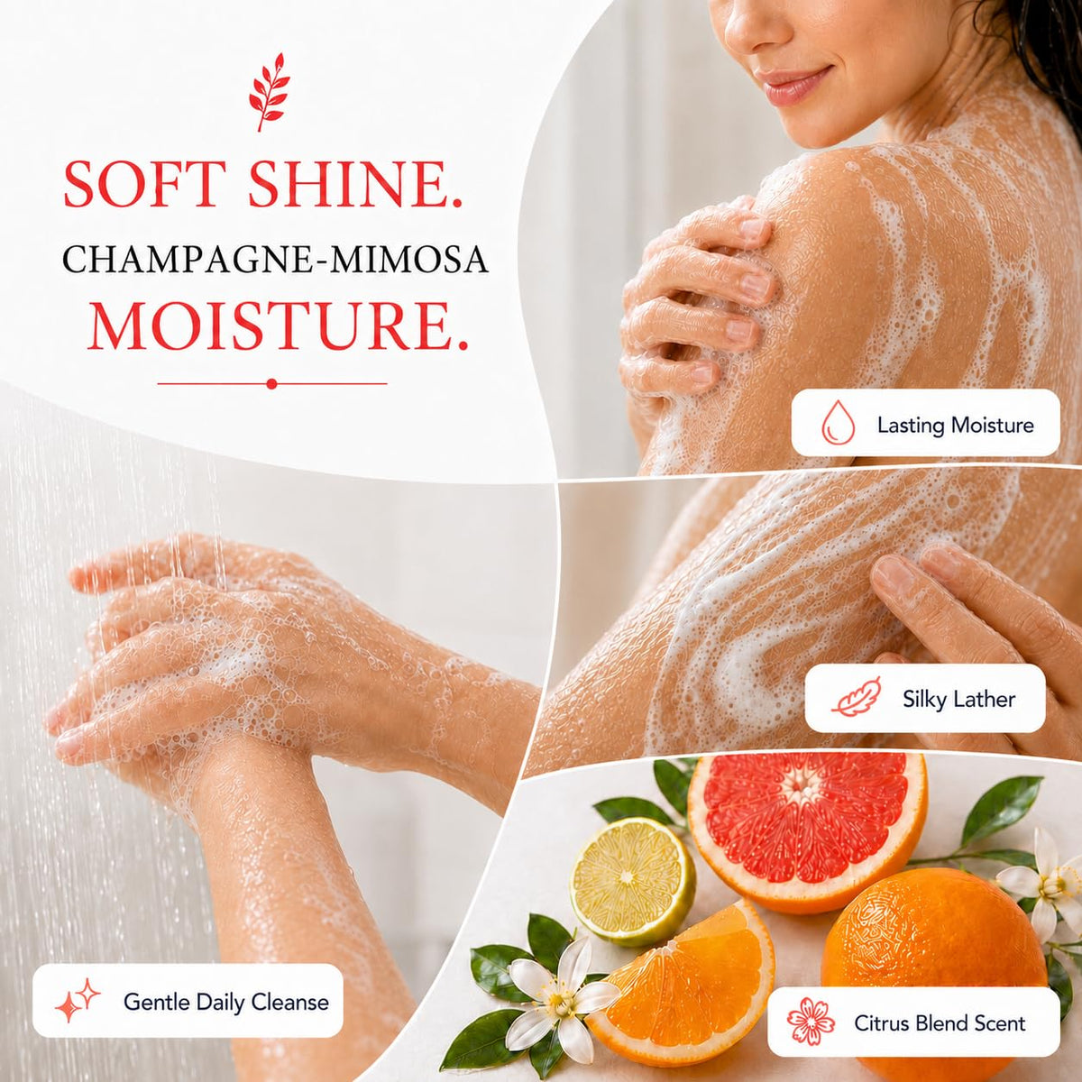Close-up of Ginger Lily Farms body wash texture