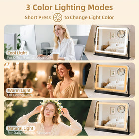 Close-up of GioeDa Vanity Mirror touch control