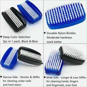 Close-up of GKETN Nail Brush narrow side with stiff bristles