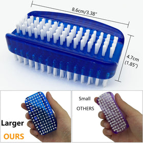 Close-up of GKETN Nail Brush wide side with longer bristles