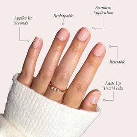 Close-up of Glamnetic Press On Nails in various sizes