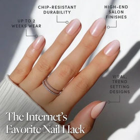 Close-up of Glamnetic Press On Nails showing ombré finish