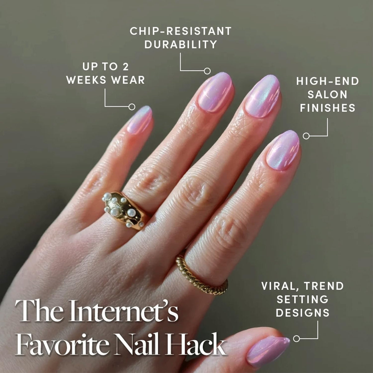 Close-up of Glamnetic Press On Nails showing velvet finish