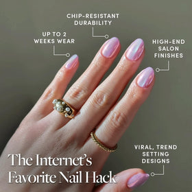 Close-up of Glamnetic Press On Nails showing velvet finish