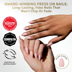 Close-up of Glamnetic Press On Nails showing velvet ombré finish