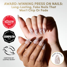 Close-up of Glamnetic Press On Nails showing velvet texture