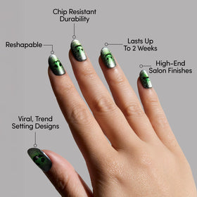 Close-up of Glamnetic Press On Nails showing velvet texture