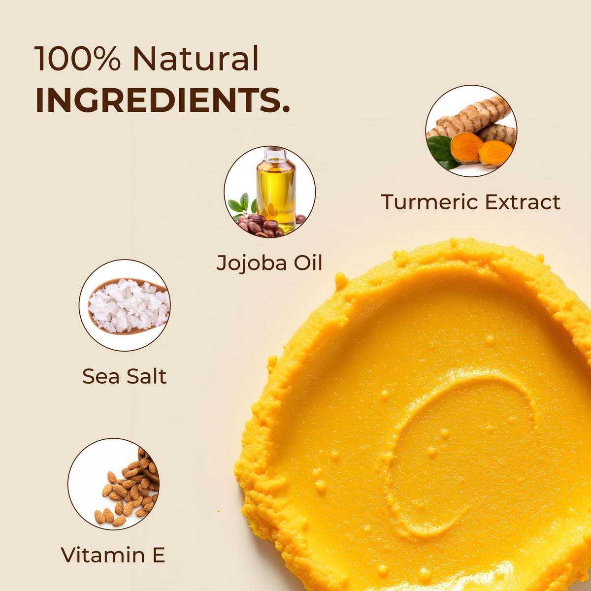 Close-up of Glo Melanin Turmeric Scrub texture