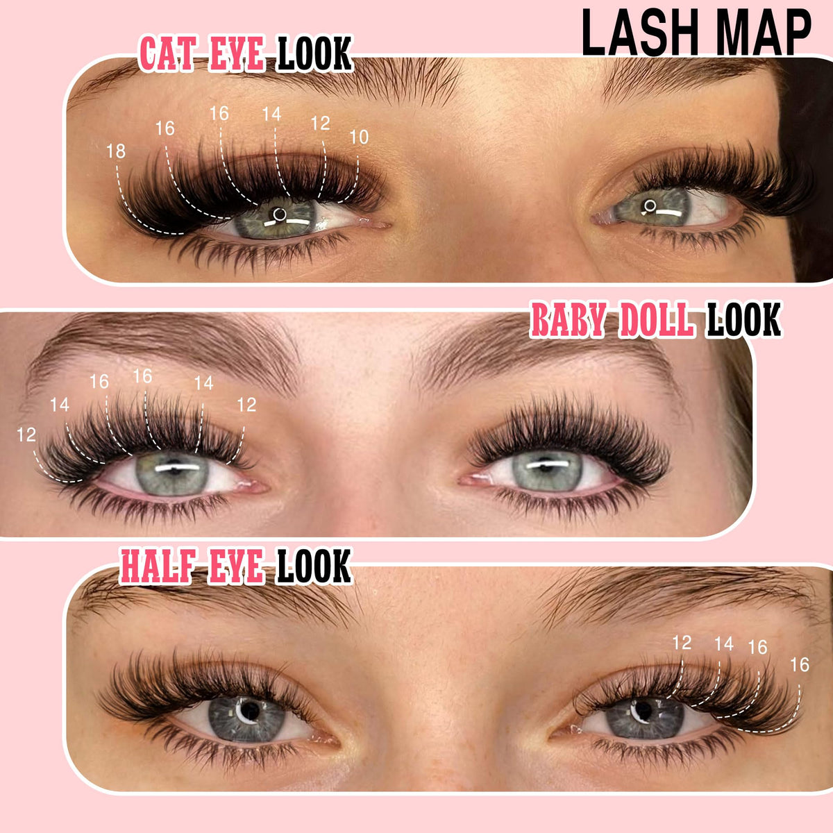 Close-up of Goddvenus C Curl lash clusters