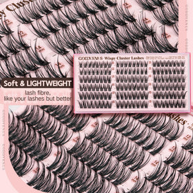 Close-up of Goddvenus lash clusters showing texture