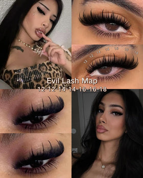 Close-up of Goddvenus lash clusters with spiky design
