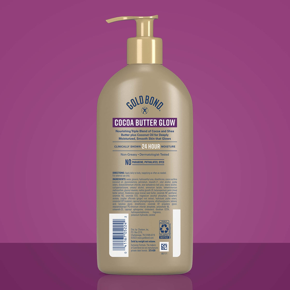 Close-up of Gold Bond Cocoa Butter Glow Daily Hydrating Lotion texture