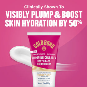 Close-up of Gold Bond Plumping Collagen Lotion texture