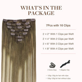 Close-up of GOO GOO Clip in Hair Extensions clips