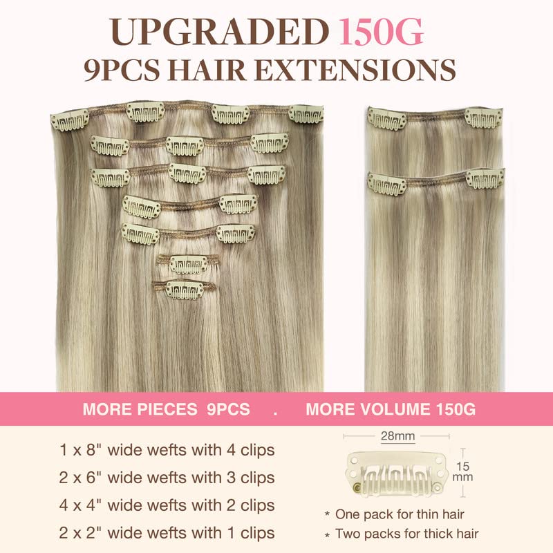 Close-up of GOO GOO Clip in Hair Extensions clips