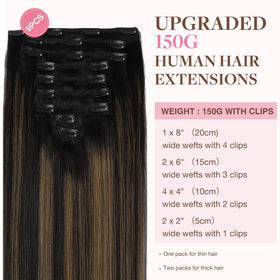 Close-up of GOO GOO Clip in Hair Extensions clips