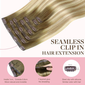 Close-up of GOO GOO Clip in Hair Extensions clips