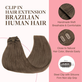 Close-up of GOO GOO Clip in Hair Extensions clips