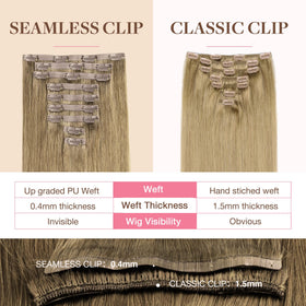 Close-up of GOO GOO Clip in Hair Extensions clips