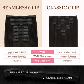 Close-up of GOO GOO Clip in Hair Extensions clips
