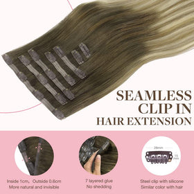 Close-up of GOO GOO Clip in Hair Extensions clips