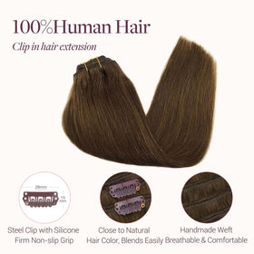Close-up of GOO GOO Clip in Hair Extensions clips