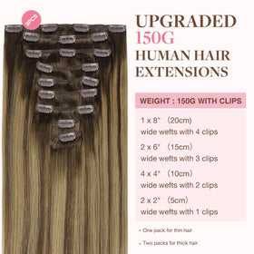 Close-up of GOO GOO Clip in Hair Extensions clips and texture
