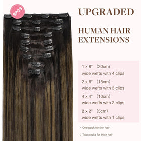 Close-up of GOO GOO Clip in Hair Extensions showing quality clips