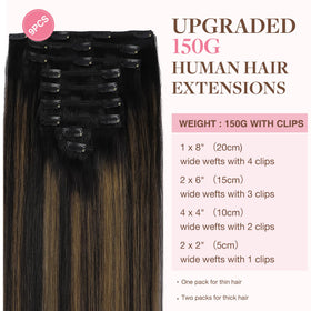 Close-up of GOO GOO Clip in Hair Extensions with silicone-backed clips
