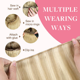 Close-up of GOO GOO hair extensions texture