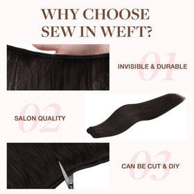 Close-up of GOO GOO Sew In Hair Extensions texture