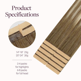 Close-up of GOO GOO Tape in Hair Extensions #8E/61/8E