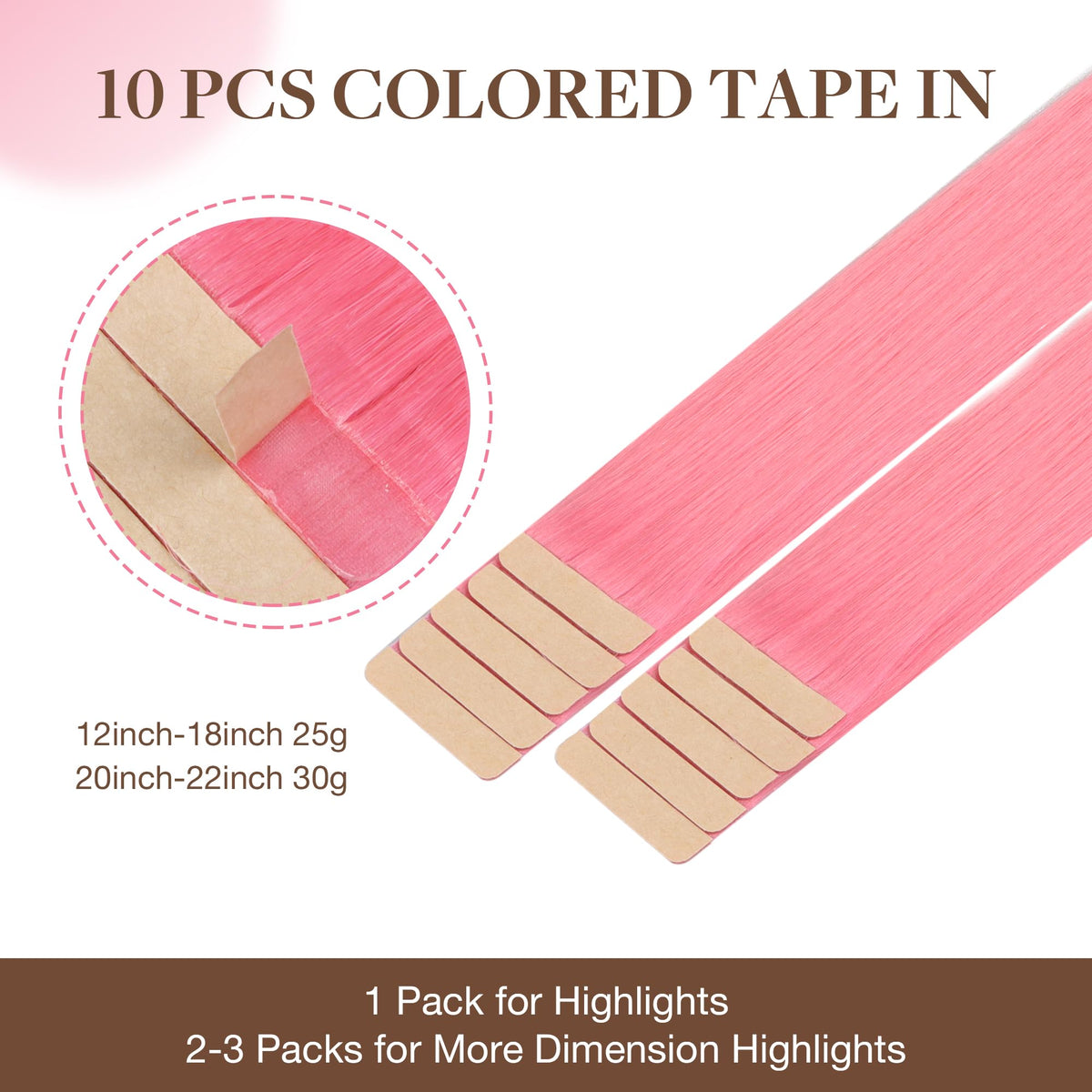 Close-up of GOO GOO Tape in Hair Extensions showing texture