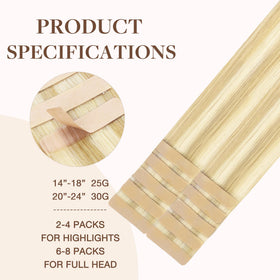 Close-up of GOO GOO Tape in Hair Extensions texture