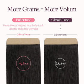Close-up of GOO GOO Tape in Hair Extensions weft
