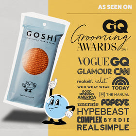 Close-up of GOSHI Exfoliating Shower Towel's nylon weave