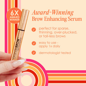 Close-up of GrandeBROW Brow support Serum applicator