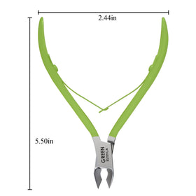 Close-up of GREEN ESTETICA Cuticle Nippers blades