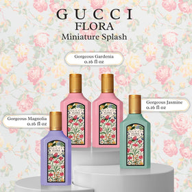 Close-up of Gucci Flora Gorgeous Gardenia EDP bottle
