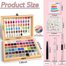 Close-up of GZIXBDA gel polish palette showing vibrant shades