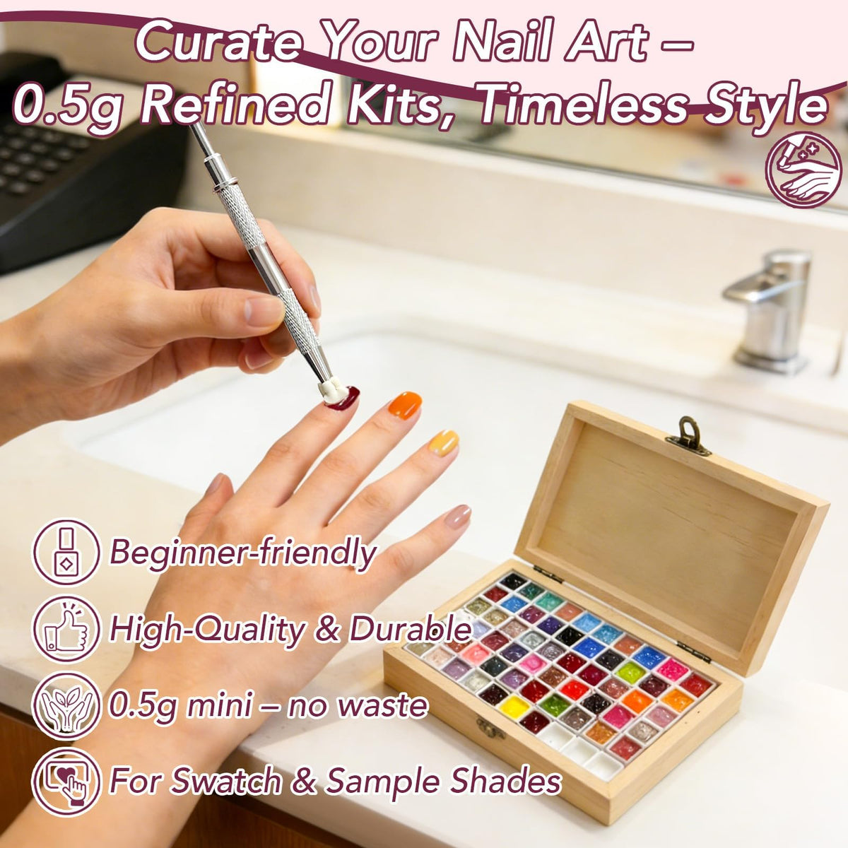 Close-up of GZIXBDA gel polish texture