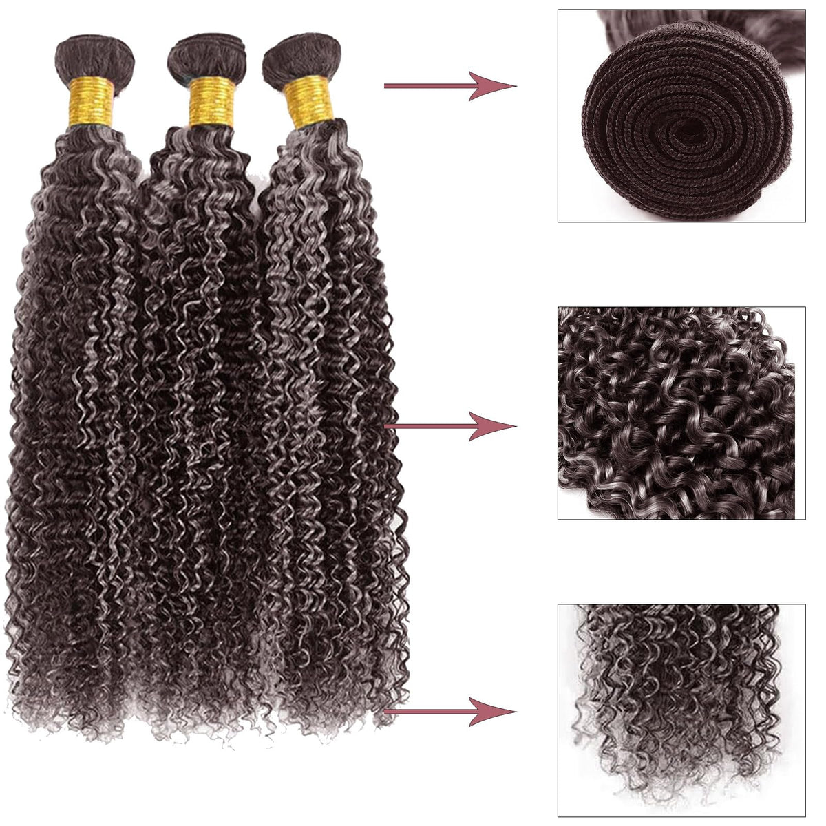 Close-up of Habiliana deep wave hair texture