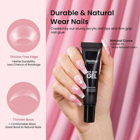 Close-up of half matte medium coffin nail tips