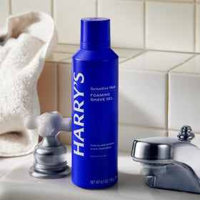 Close-up of Harry's Foaming Shave Gel texture