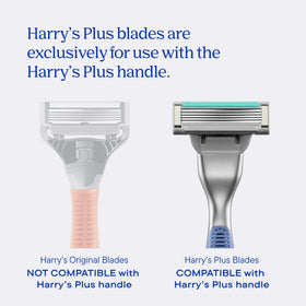 Close-up of Harry's Plus razor handle with matte finish