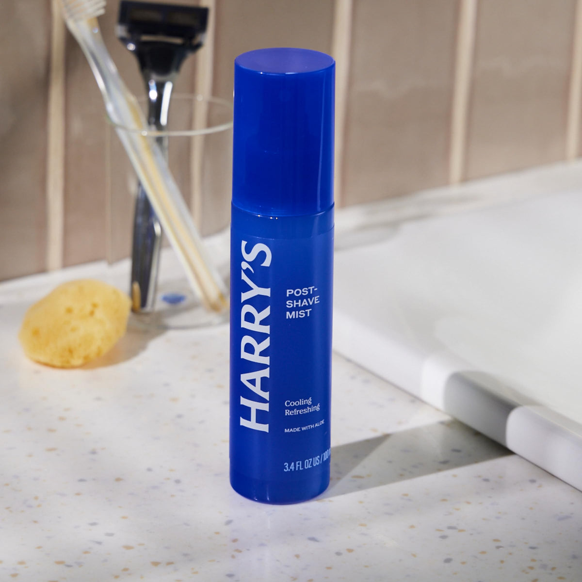 Close-up of Harry's Post-Shave Mist spray nozzle