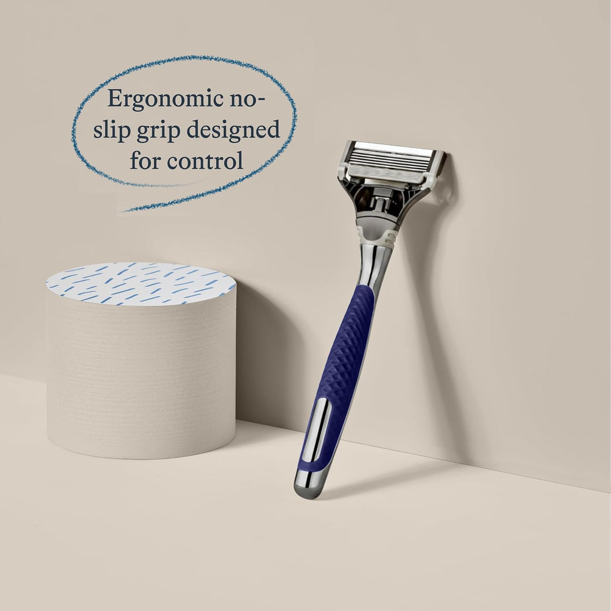 Close-up of Harry's razor blade and trimmer