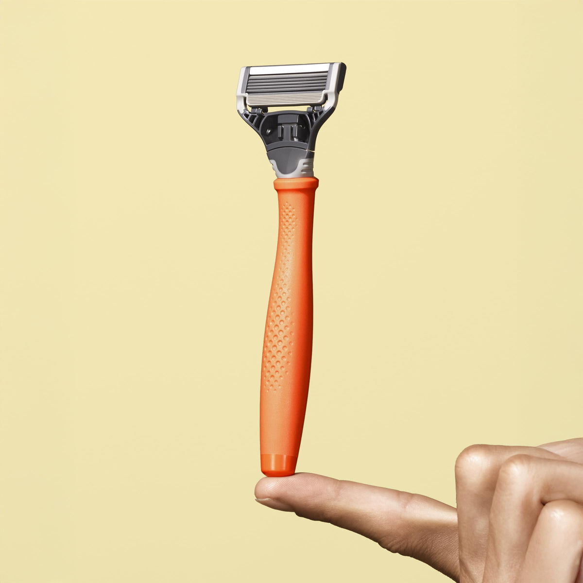 Close-up of Harry's razor handle with precision trimmer