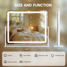 Close-up of Hasipu Vanity Mirror 10x magnifying attachment