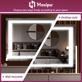 Close-up of Hasipu Vanity Mirror's 180 lamp beads